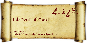 Lövei Ábel névjegykártya