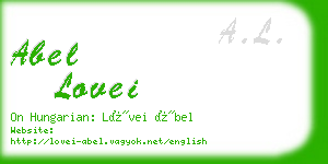 abel lovei business card